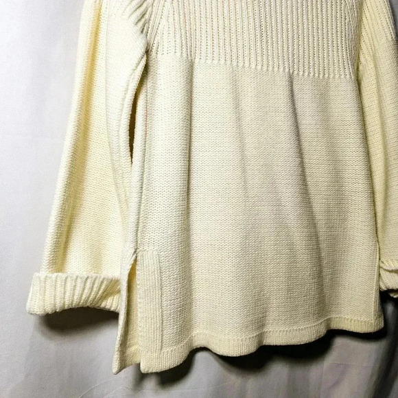 🛑 NPC Fashions Vintage 1970's Womens Cream Button-up Knit Sweater S-M - Picture 7 of 10